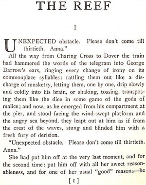 "The Reef" 1912 WHARTON, Edith