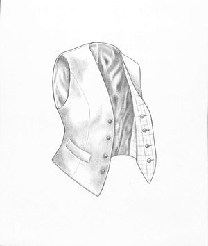 Ladies Reversible Vest Graphite Drawing
