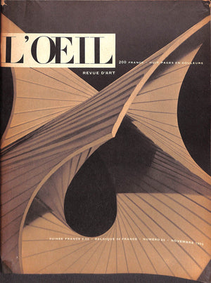 L'ŒIL Revue D'Art Numero 23, Novembre 1956