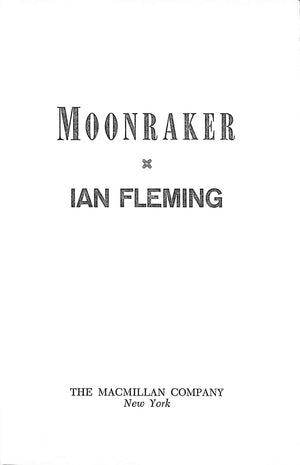 "Moonraker: A James Bond Mystery" 1966 FLEMING, Ian