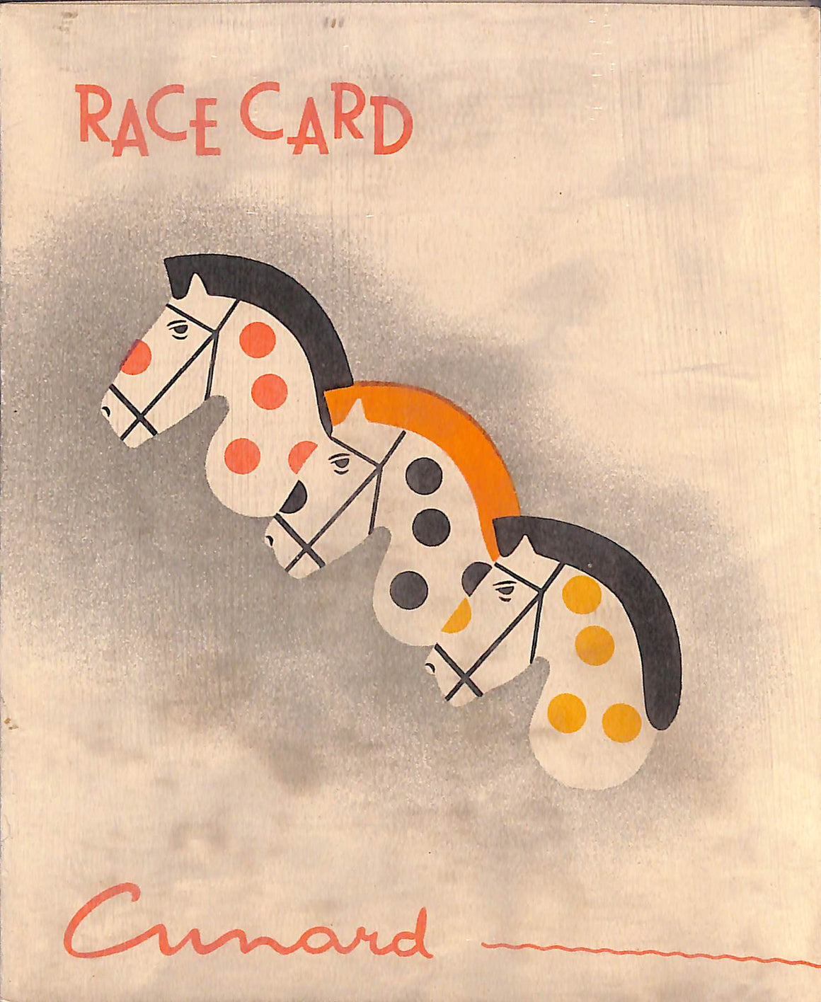 Race Card: R.M.S. Ivernia, Racing Club Programme