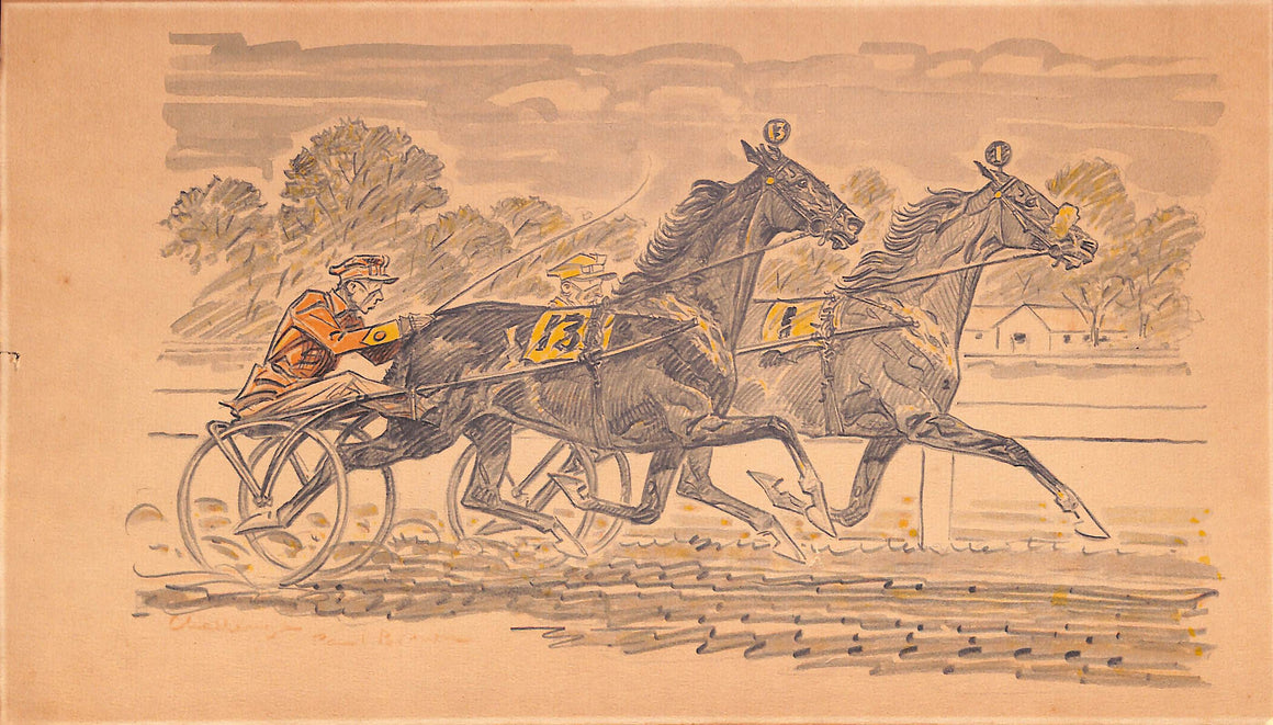 Paul Brown Harness Racing Lithograph