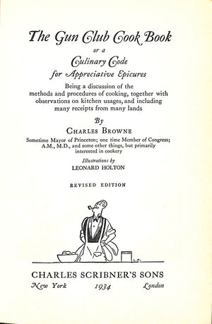 "The Gun Club Cook Book" 1934 BROWNE, Charles