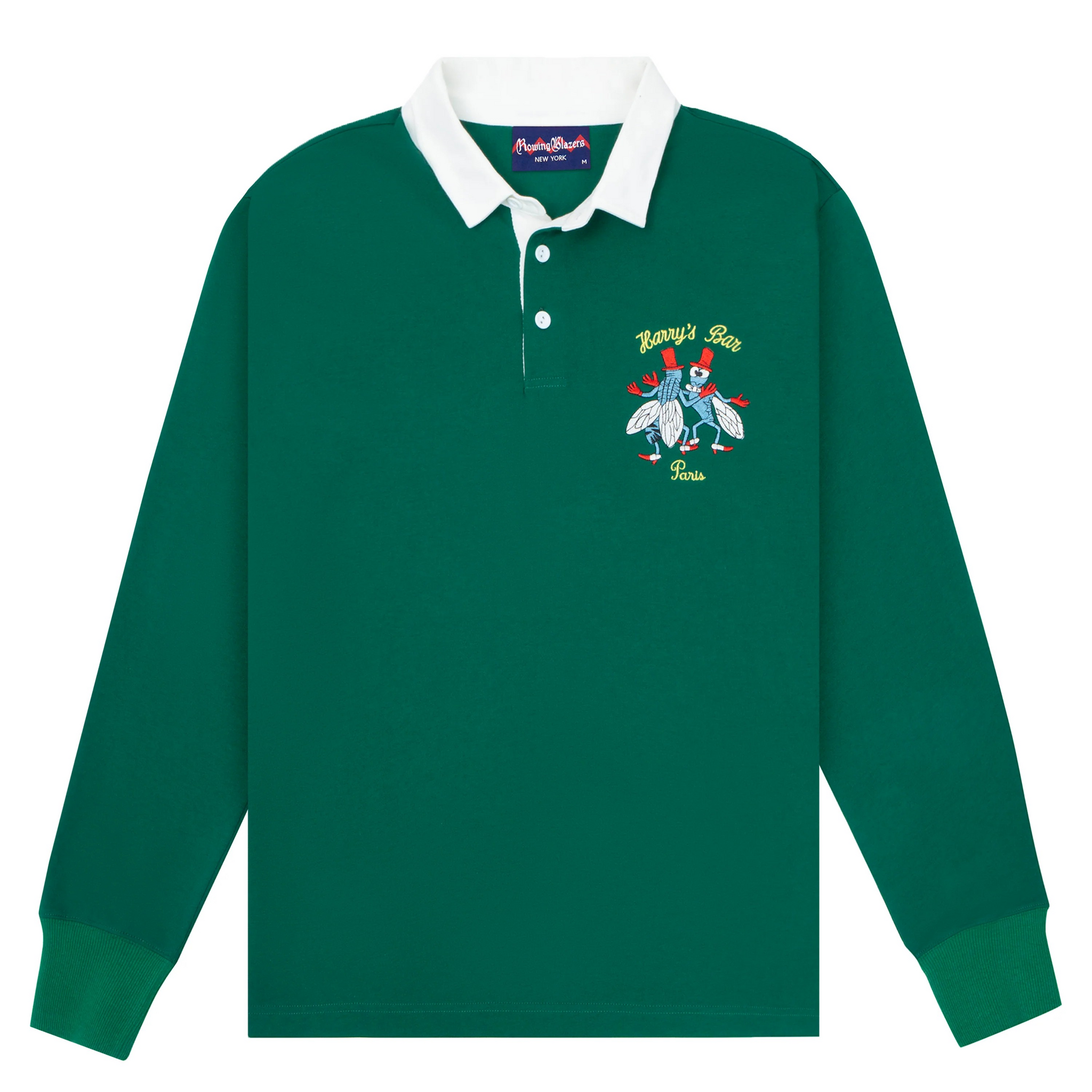 "Rowing Blazers x Harry’s Bar Paris Lightweight Rugby Green Jersey" Sz XL (NWT)