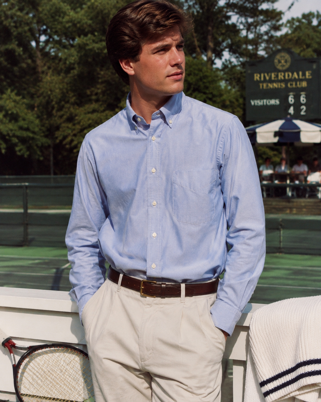 "O'Connell's Button Down Dress Shirt - Pinpoint Oxford Cloth - Blue" Sz 15 1/2-34 (NWOT)