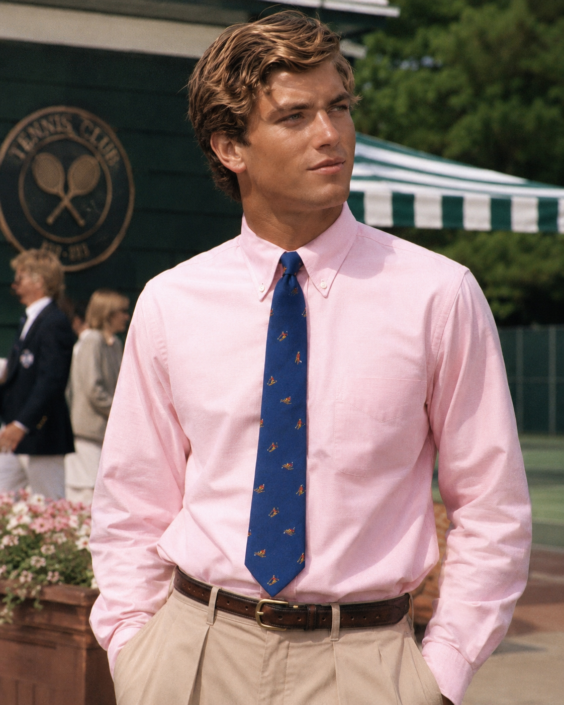 "Chipp Royal Blue w/ Red Alpine Skier Club Tie"