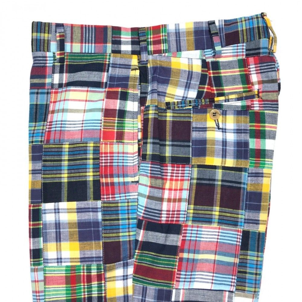 "O'Connell's Patch Madras Trousers" Sz 38 (NWT)