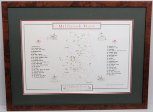 "Millbrook Hunt x Hallmark Farm Hunter Trials Map" 1999 Print by Jeremy Rugge-Price