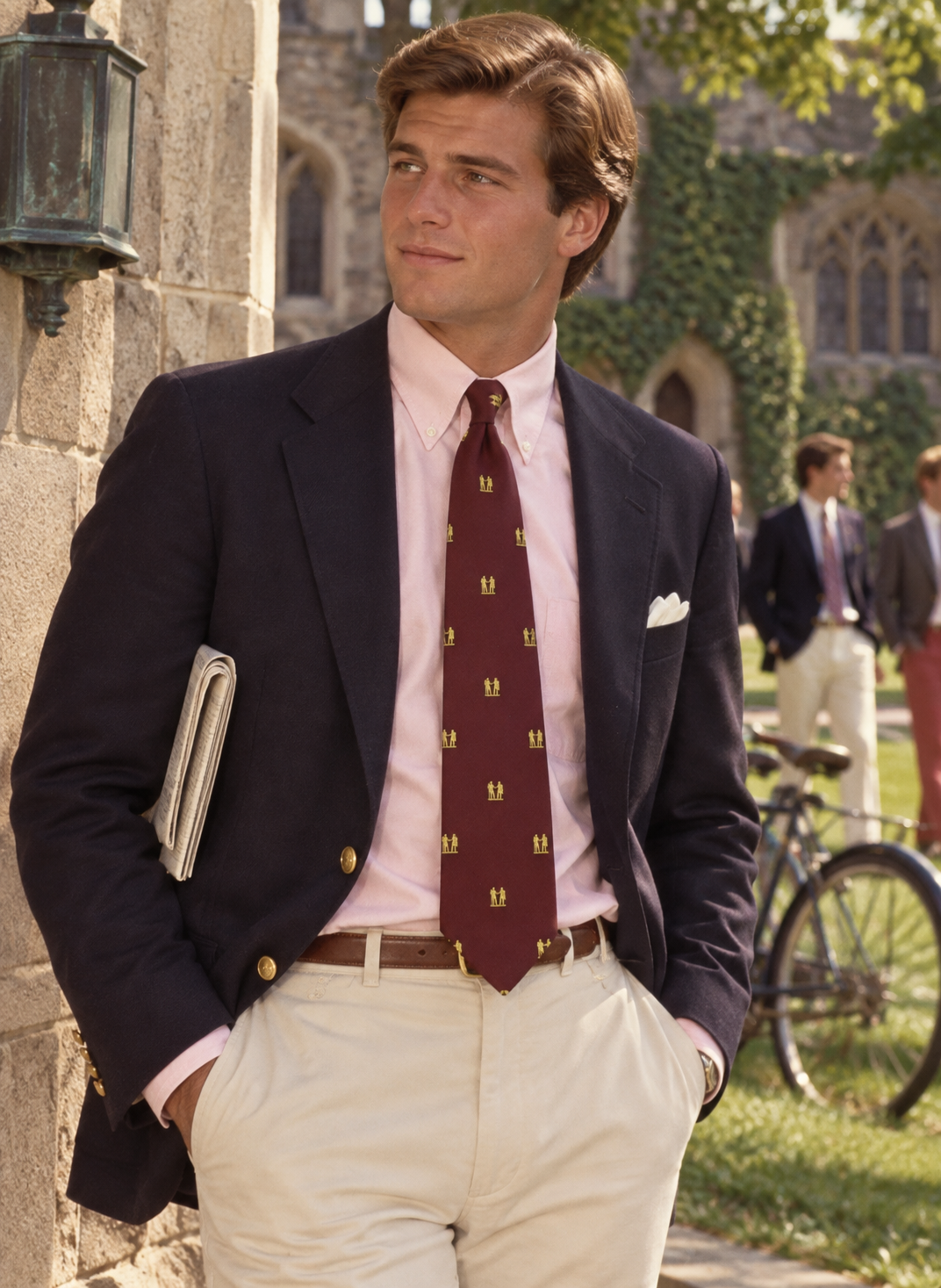 "Chipp x The University Club Of New York Burgundy Member's Tie"