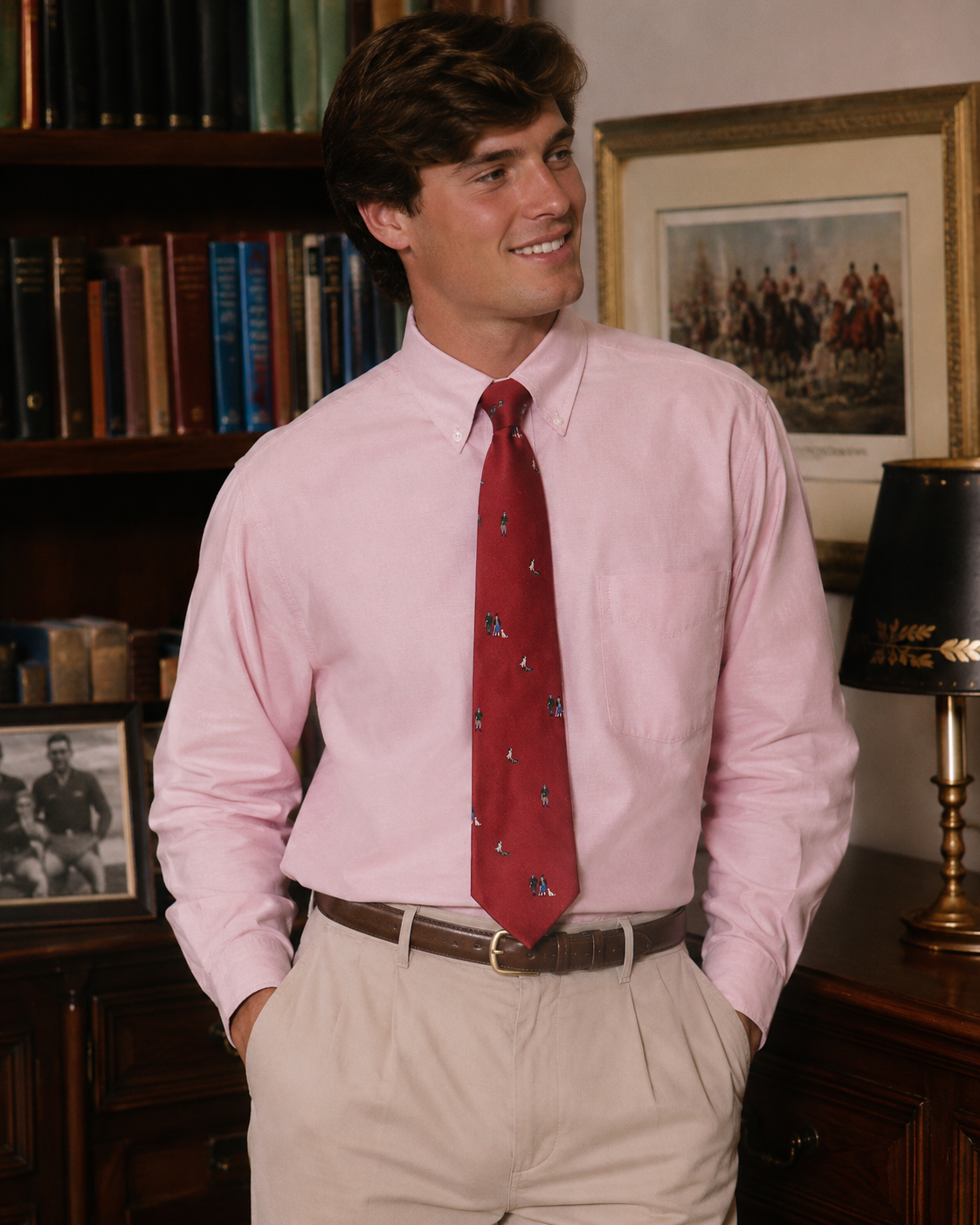 Abercrombie & Fitch Hunting/ Shooting Red Silk Club Tie