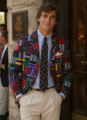 Rowing Blazers Tie Patchwork Jacket