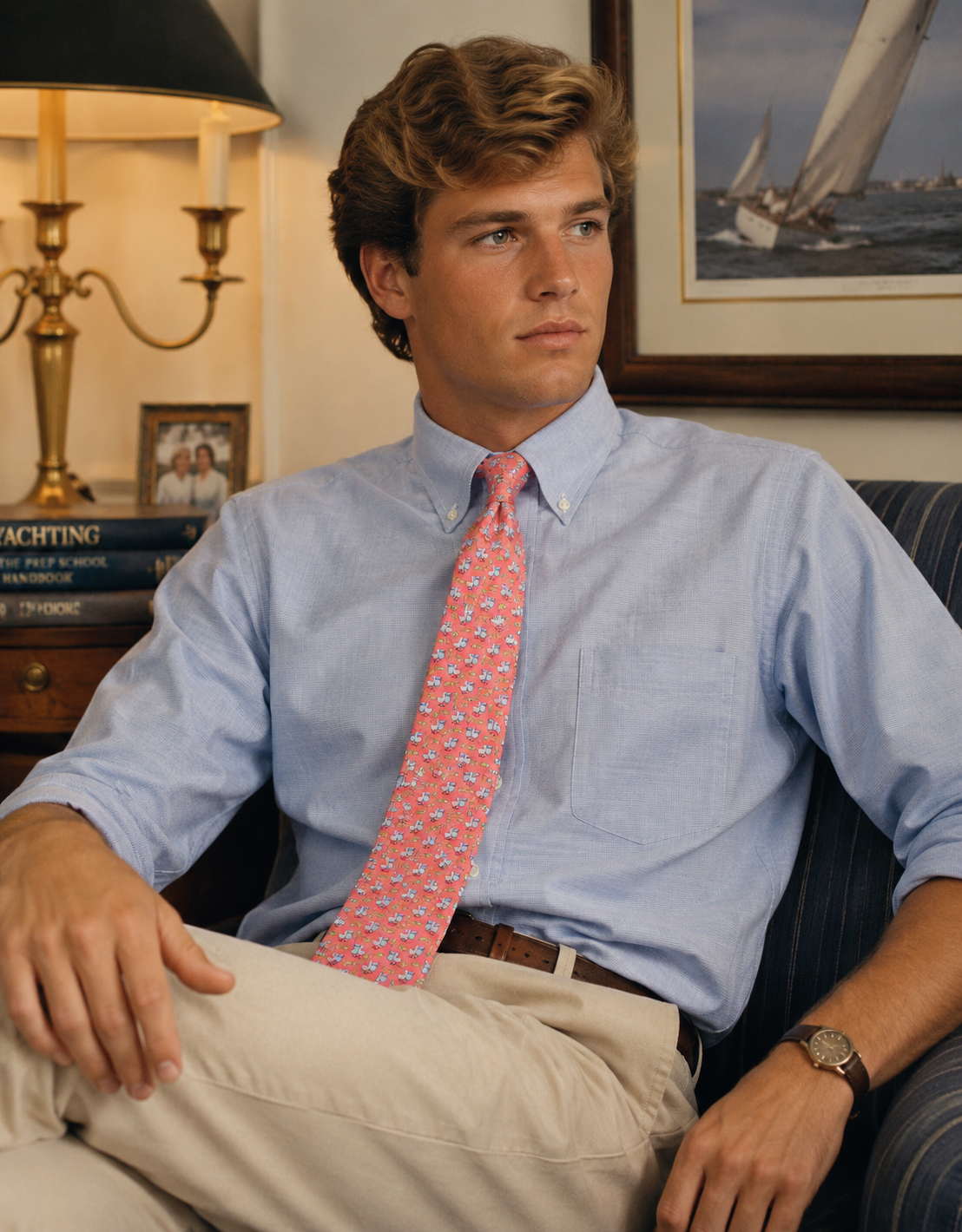 Vineyard Vines Beach Chair Pink Silk Tie (NWT)