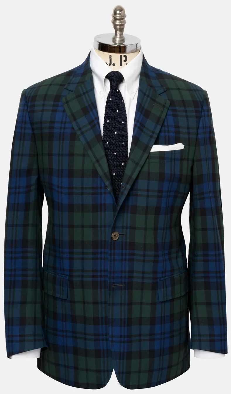 "J. Press Made-in-Canada Black Watch Tartan Madras Sport Coat" Sz 46R (NWOT)