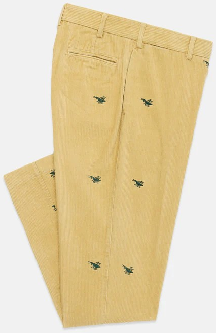 "J. Press Grasshopper Club Natural Wide Wale Corduroy Critter Pant" Sz 38 (NWT)
