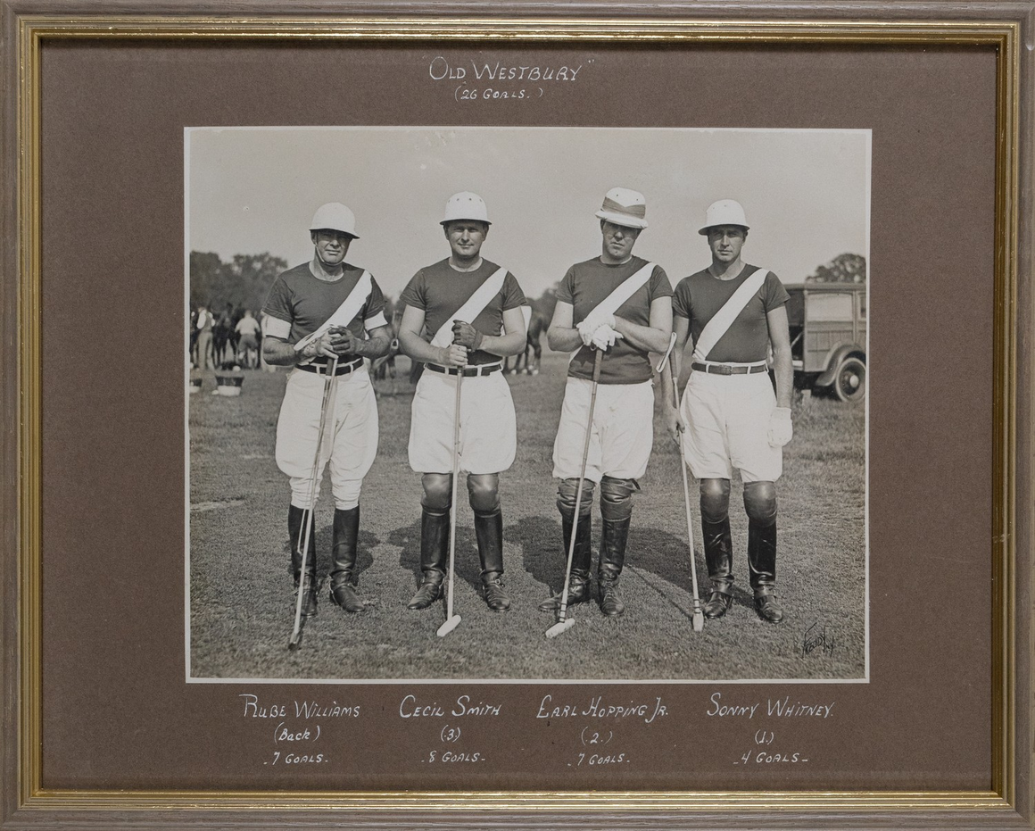 "Old Westbury" Polo (26 Goals) c1930s B&W Photo by Freudy