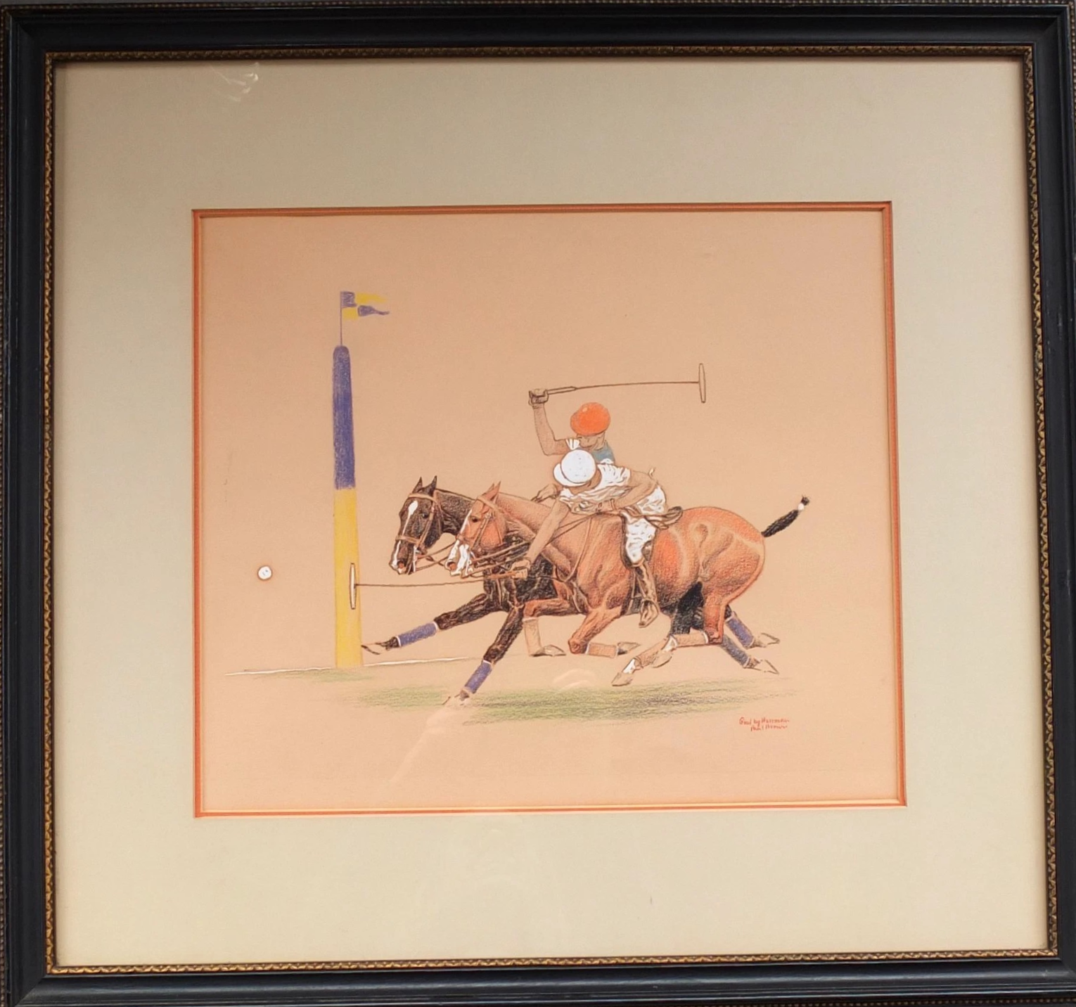 "Goal By Harriman" Watercolor & Gouache by Paul Brown