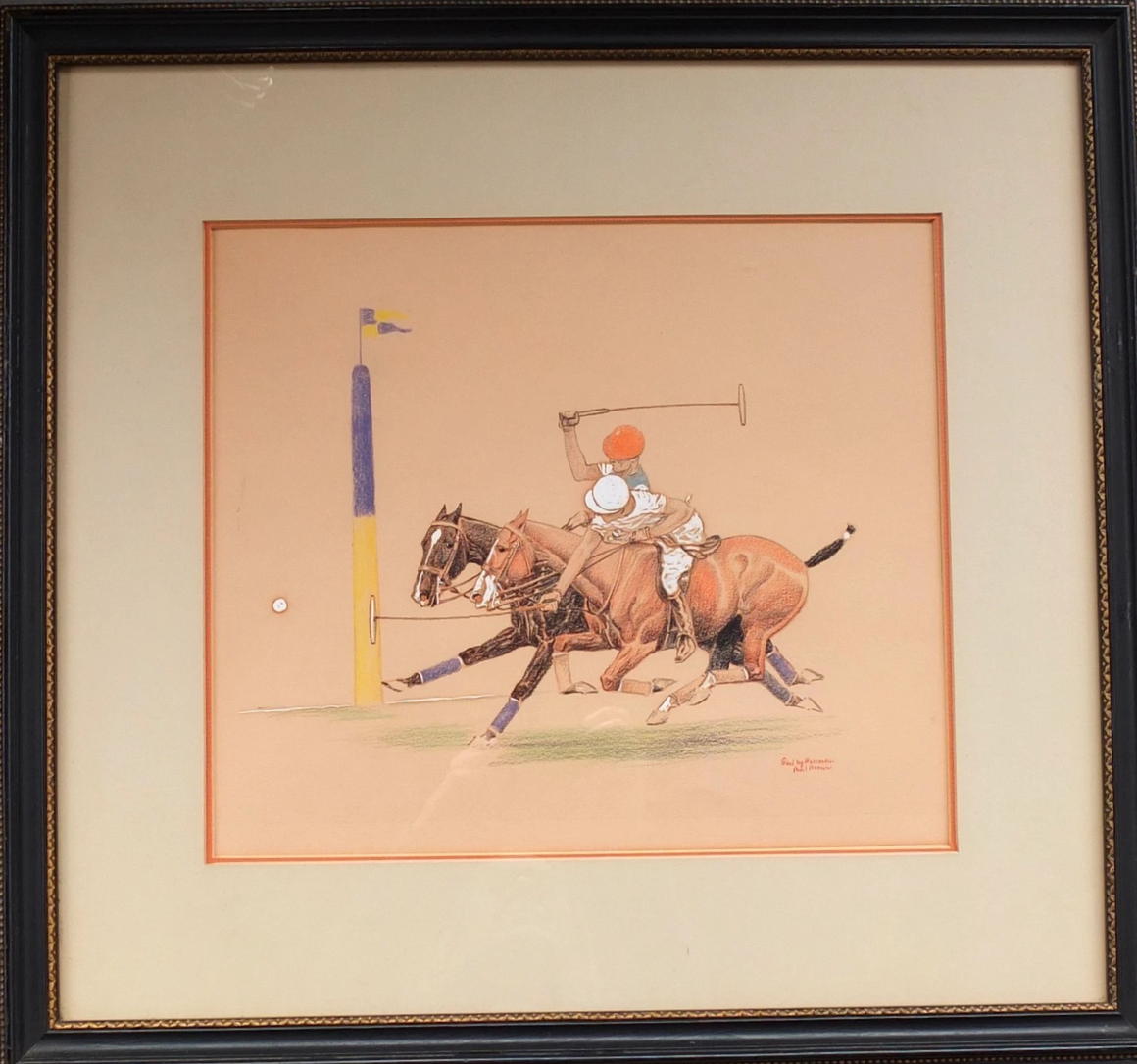 "Goal By Harriman" Watercolor & Gouache by Paul Brown