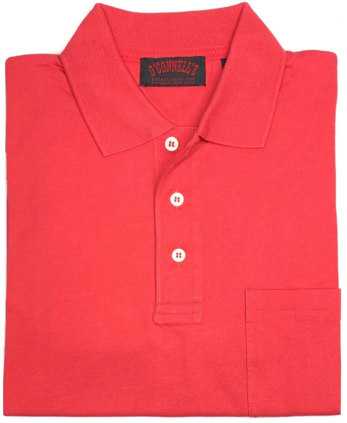 O'Connell's Pima Cotton Knit Polo Shirt - Raspberry Sz XXL (NWT)