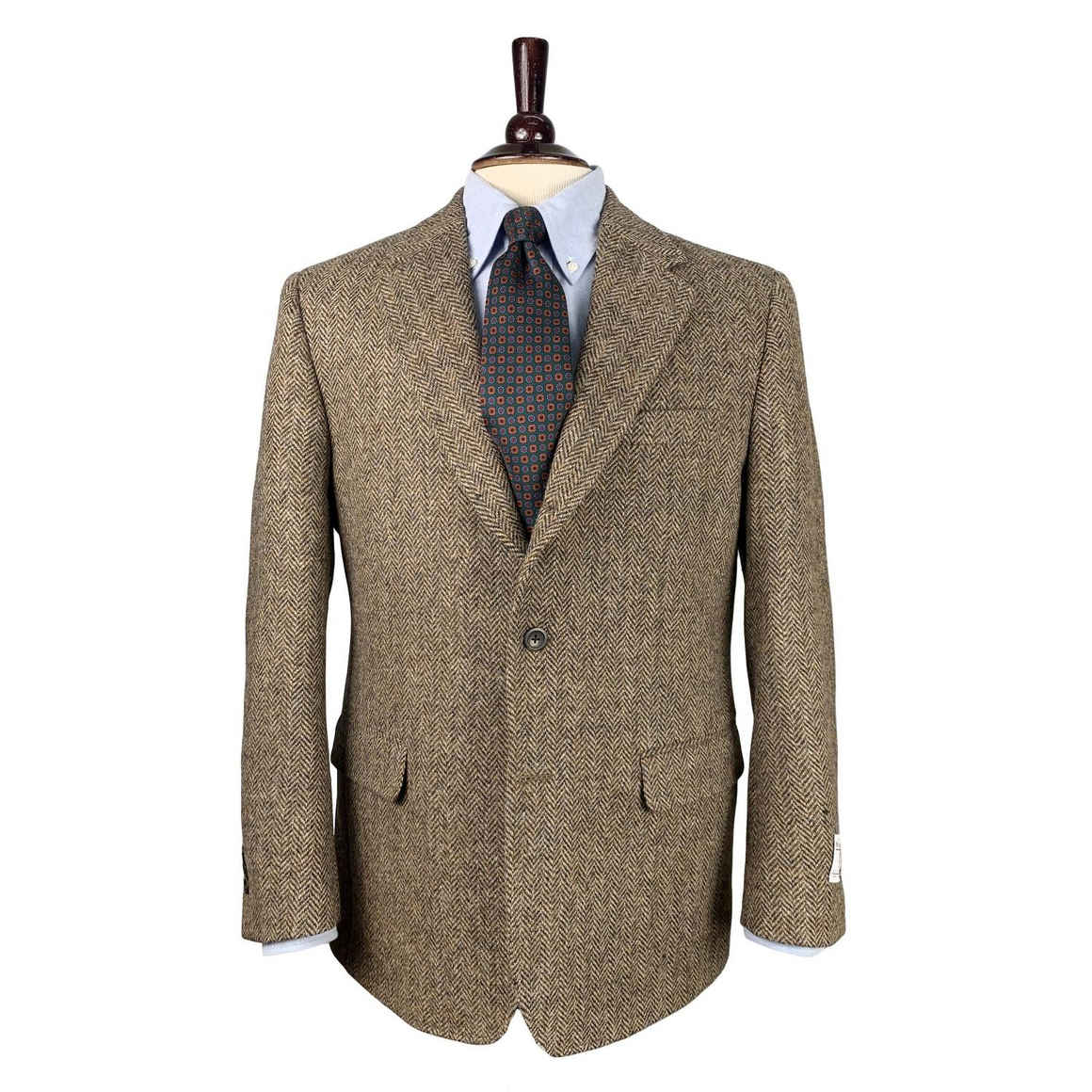 "O'Connell's Sport Coat - Harris Tweed - Brown Heather Herringbone" Sz 42L (NWT)