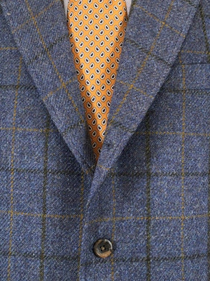 O'Connell's Sport Coat - Magee 'Donegal Mist' Tweed - Blue Windowpane Sz 48T (NWT)