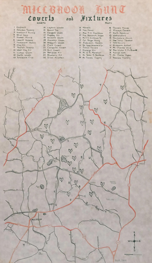 Millbrook Hunt Coverts And Fixtures Map