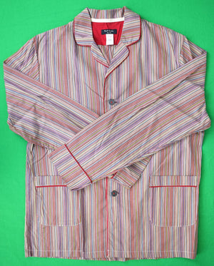 "Paul Smith Signature Rainbow Stripe 2pc Pajamas Sleepwear Set" XL/ TG (NWOT)
