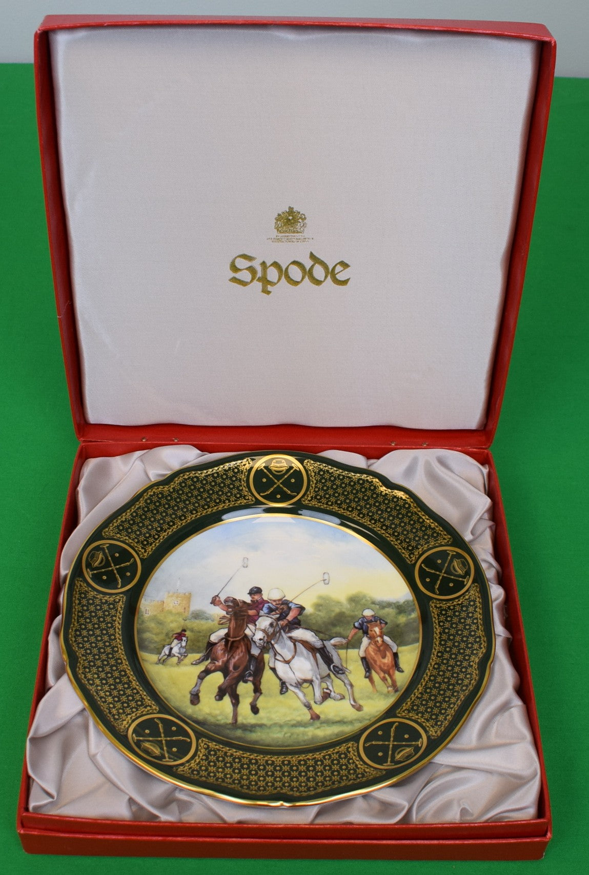 Spode England Bone China The Equestrian Series 'Polo' Plate No. 1 (NIB)