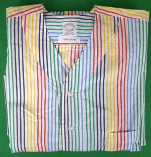 "Brooks Brothers Multi Stripe Fun c1980s Nite Shirt" Sz L (NWOT)