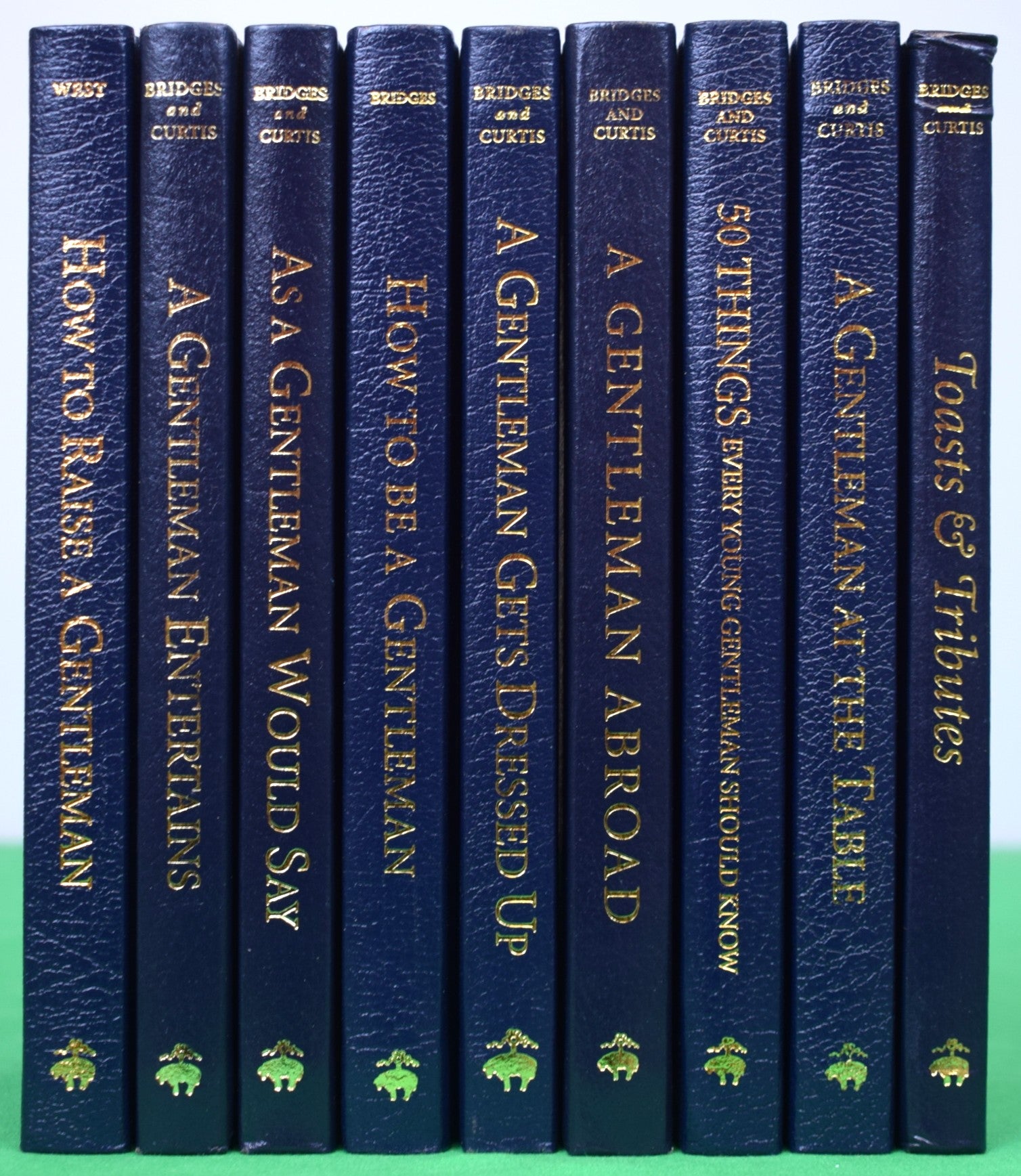 "Set x 9 Brooks Brothers GentleManners Etiquette Books" 2000s BRIDGES, John and CURTIS, Bryan