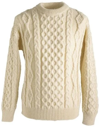 O'Connell's Irish Fisherman Aran Sweater - Natural Sz XXL (NWT)