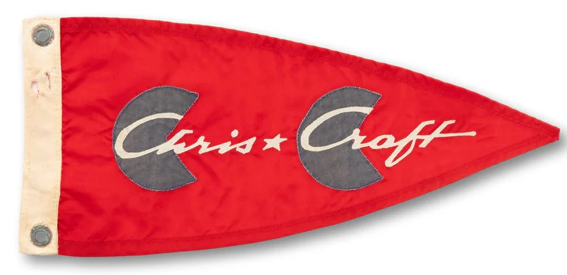 Chris-Craft Grommet Vintage Pennant Flag