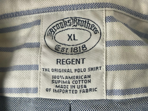 Brooks Brothers Blue & White OCBD Regent Fun Shirt Sz: XL