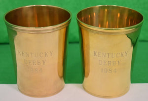 "Pair x Kentucky Derby 1984 Mint Julip Vermeil Cups"