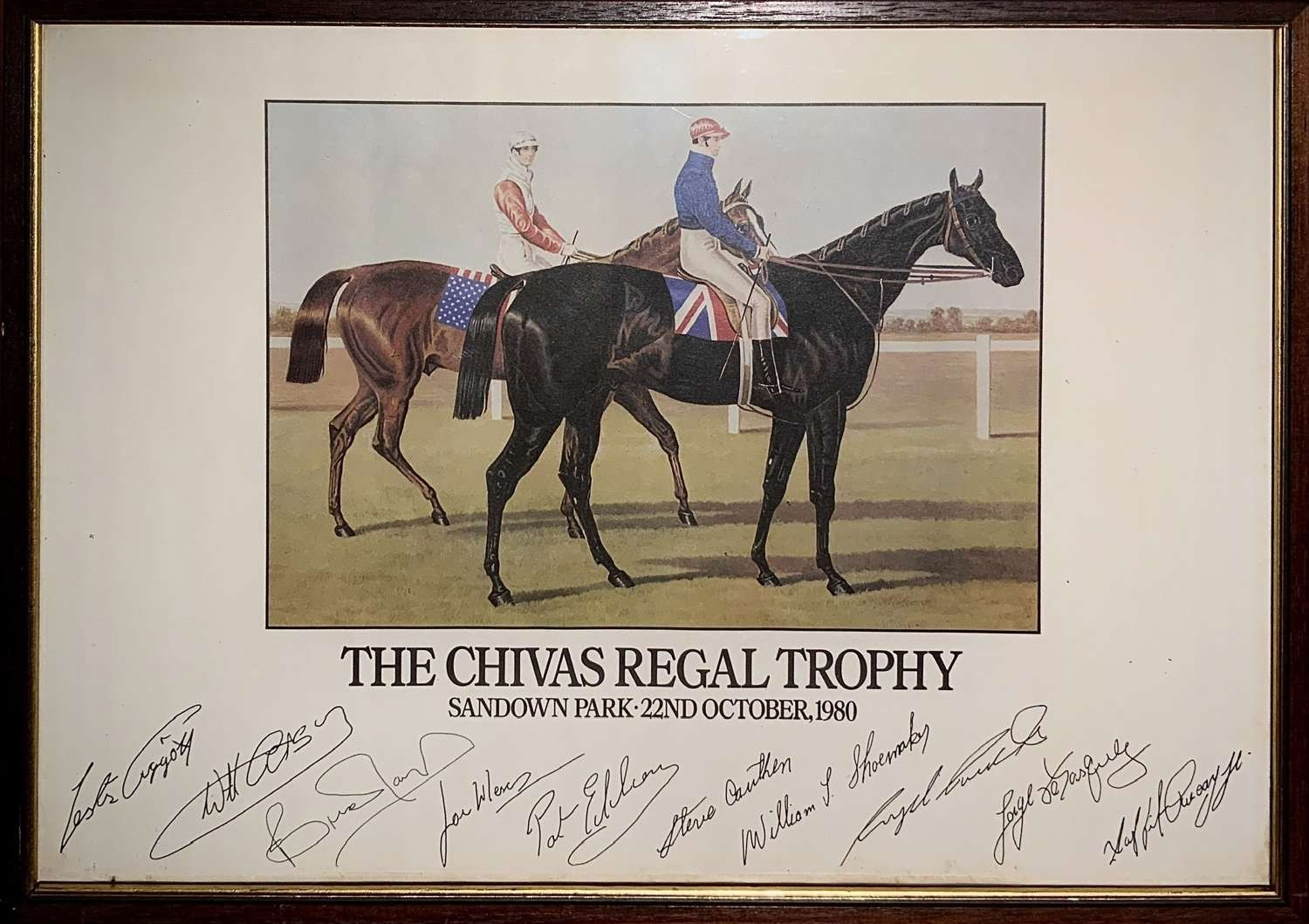 "The Chivas Regal Trophy Sandown Park 1980 Vintage Horseracing Poster"