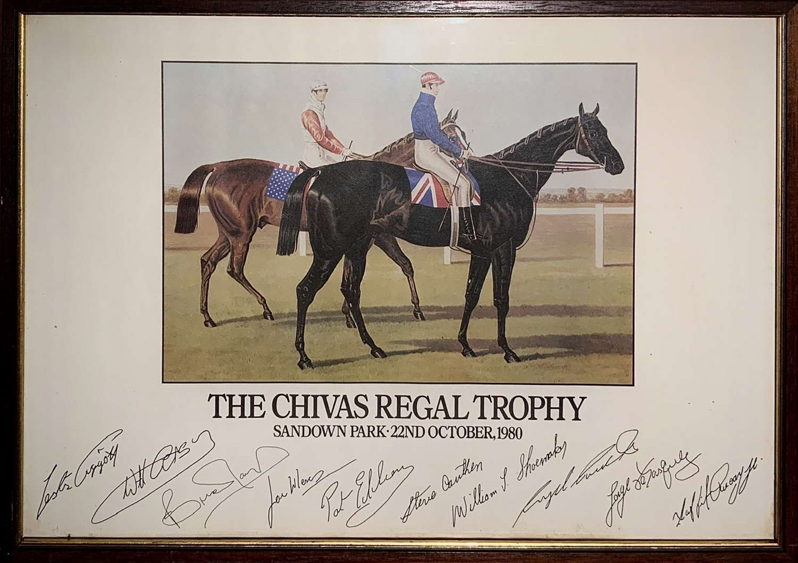 "The Chivas Regal Trophy Sandown Park 1980 Vintage Horseracing Poster"