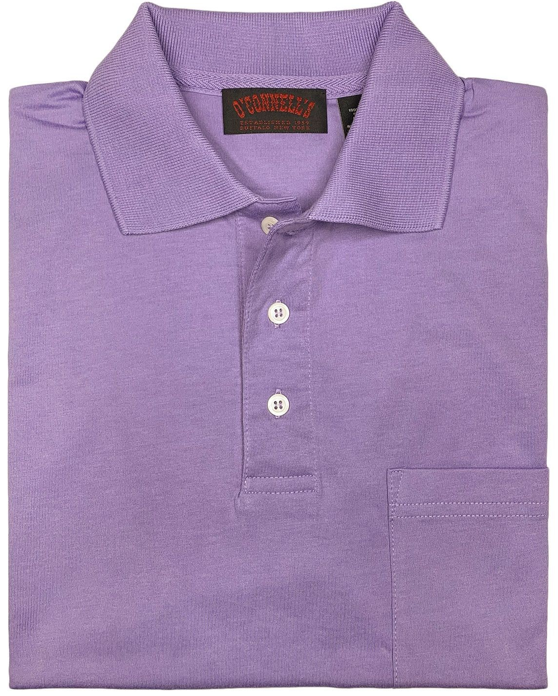 O'Connell's Pima Cotton Knit Polo Shirt - Lavender Sz XXL (NWT)