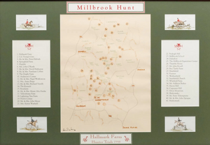 Millbrook Hunt Hallmark Farm Hunter Trials 1998 Watercolor By Jeremy Rugge-Price