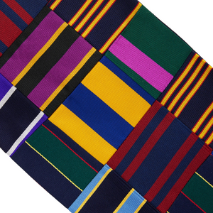 Rowing Blazers Patchwork Silk Repp Stripe Scarf (NWOT)