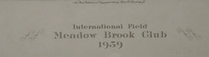 International Field Meadow Brook Club 1939 Gouache; Hand-Colored Aquatint by Paul Brown