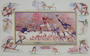 The Pass-Football Watercolor by Paul Brown (1893-1958)