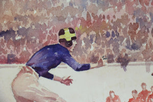 The Pass-Football Watercolor by Paul Brown (1893-1958)