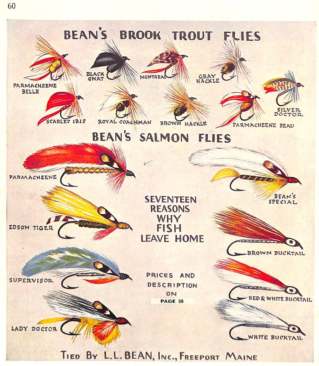 did l l bean sell metal fishing lures L.L. Bean (9) Catalog Covers" 1934-1938 (SOLD)