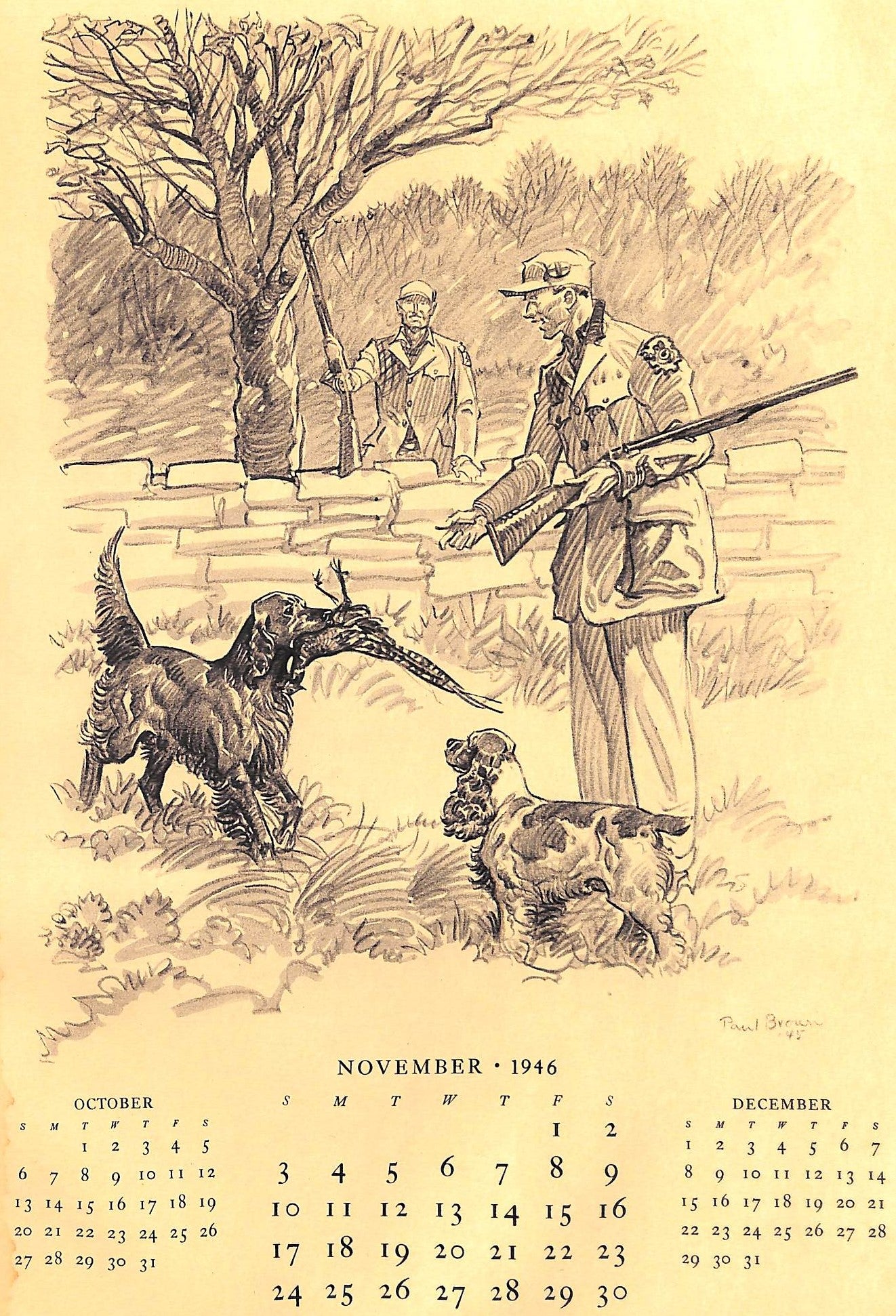 Paul Brown Calendar 1946