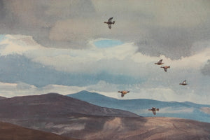 Ogden Minton Pleissner "Driven Grouse - Glancie Beat" 1959 (SOLD)