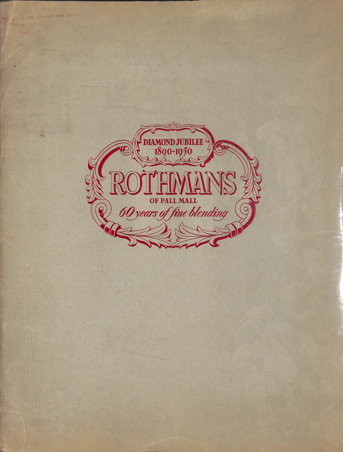 "Rothman's Of Pall Mall Sixty Years Of Fine Blending. Diamond Jubilee 1890-1950" [Portfolio of Prints]