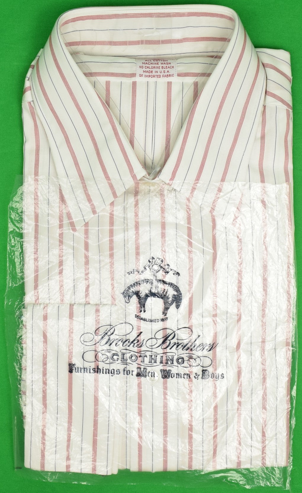 brooks brothers white dress shirt Brooks Brothers White Stripe French Cuff Broadcloth Dress Shirt" Sz 1