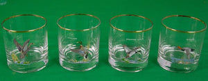 "Ned Smith x Orvis Optic Glass Pitcher w/ Set Of (4) Duck Old-Fashioned Glasses" (SOLD)