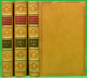 "Milton's Poetical Works: Volumes I-III" 1853 MILTON, John