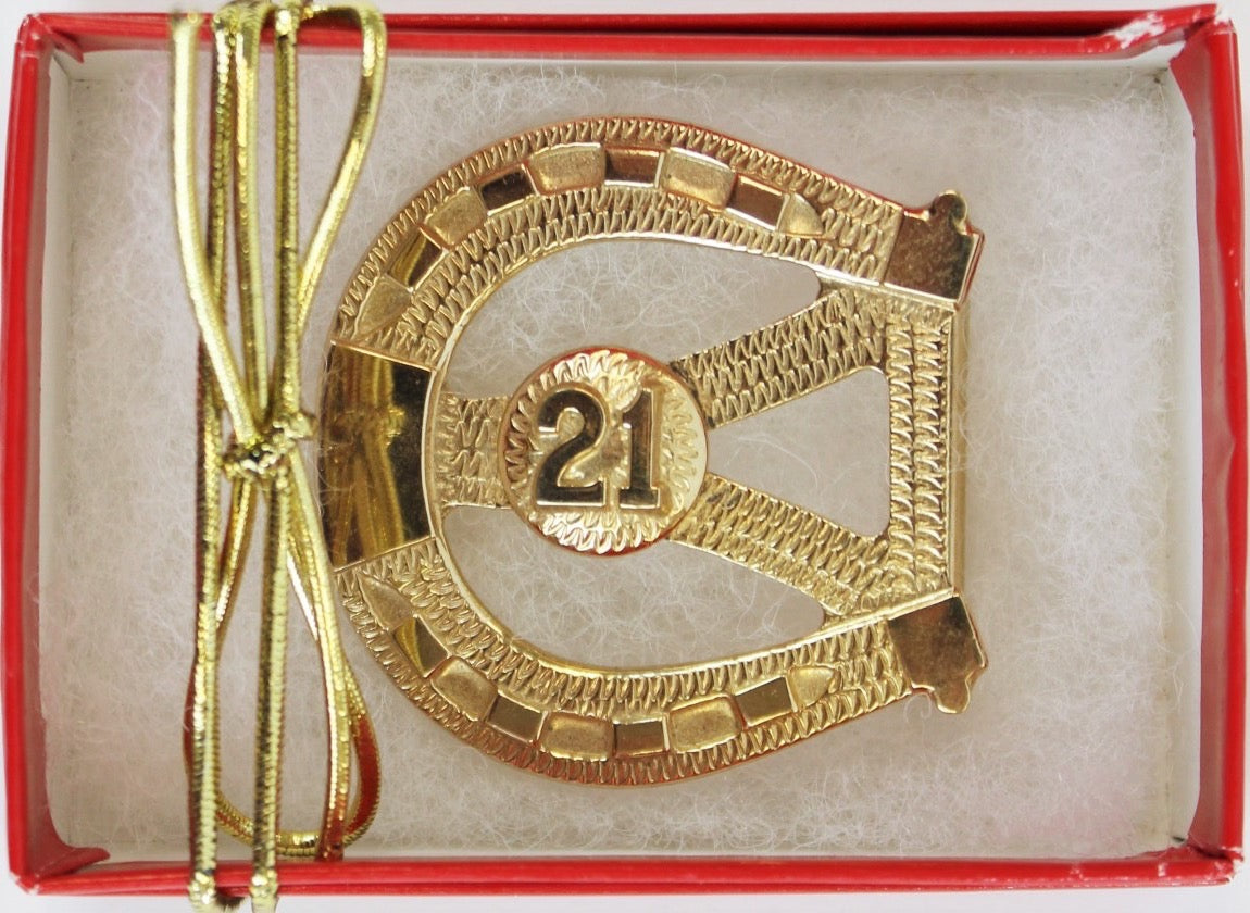 The "21" Club Brass Belt Buckle