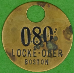 Locke-Ober Boston c1980s Brass Coat Check Ring (SOLD)